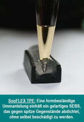 Bild: SooFLEX TPE: Neue ummantelte Gel-Dichtung von REXIO – speziell für unebene Kontaktflächen