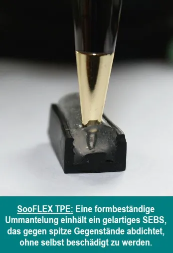 Bild: SooFLEX TPE: Neue ummantelte Gel-Dichtung von REXIO – speziell für unebene Kontaktflächen