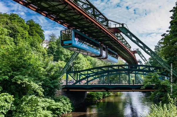 Bild: Die Wuppertaler Schwebebahn: Schweben durch Kleben