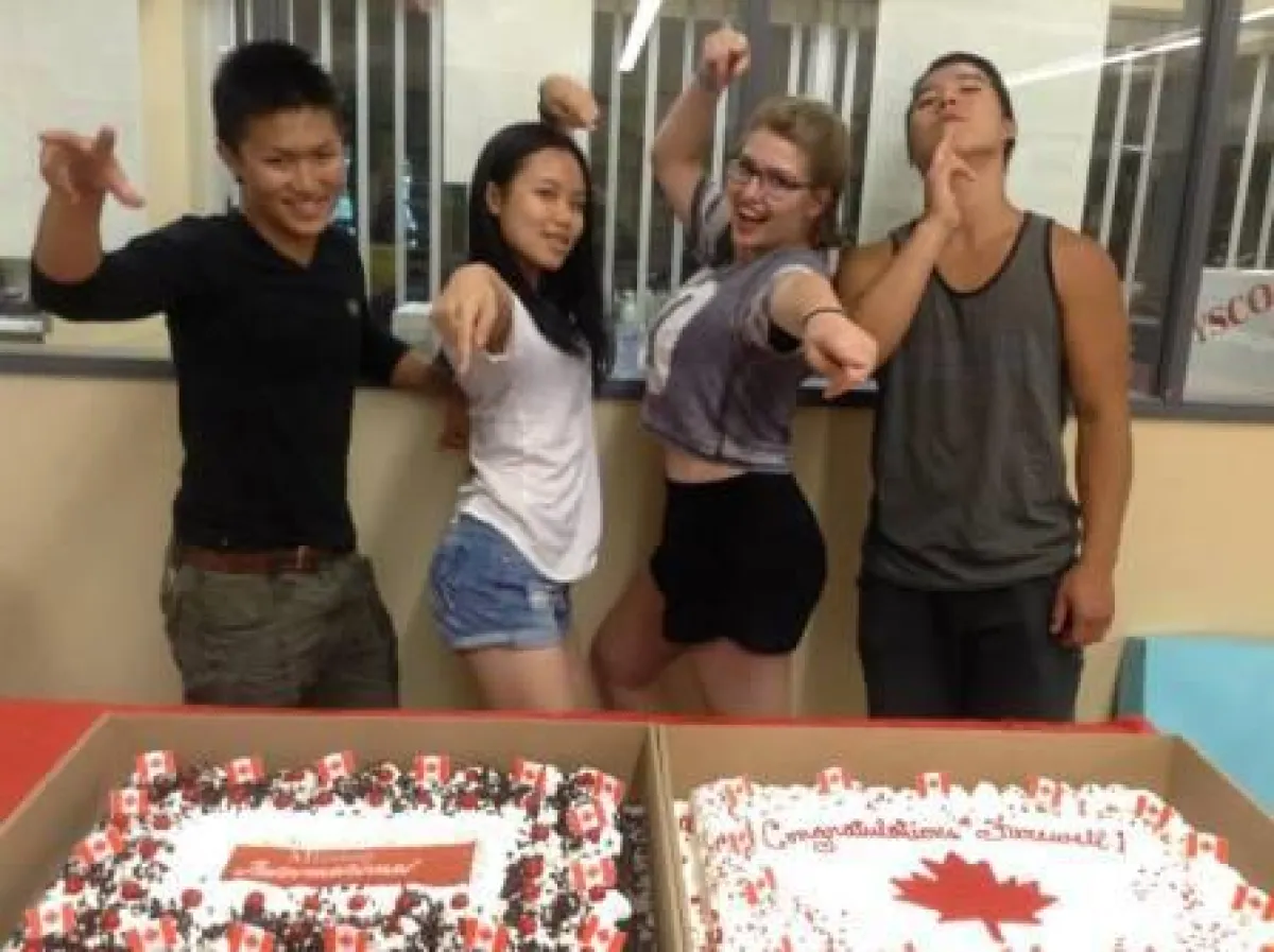 Jubel über das Teilstipendium für den Kanada-Austausch © ec.se GmbH