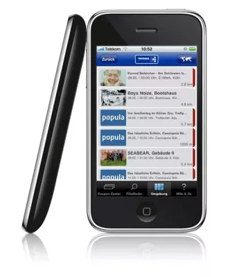 Bild: Payback iPhone App listet Veranstaltungen aus der Umgebung