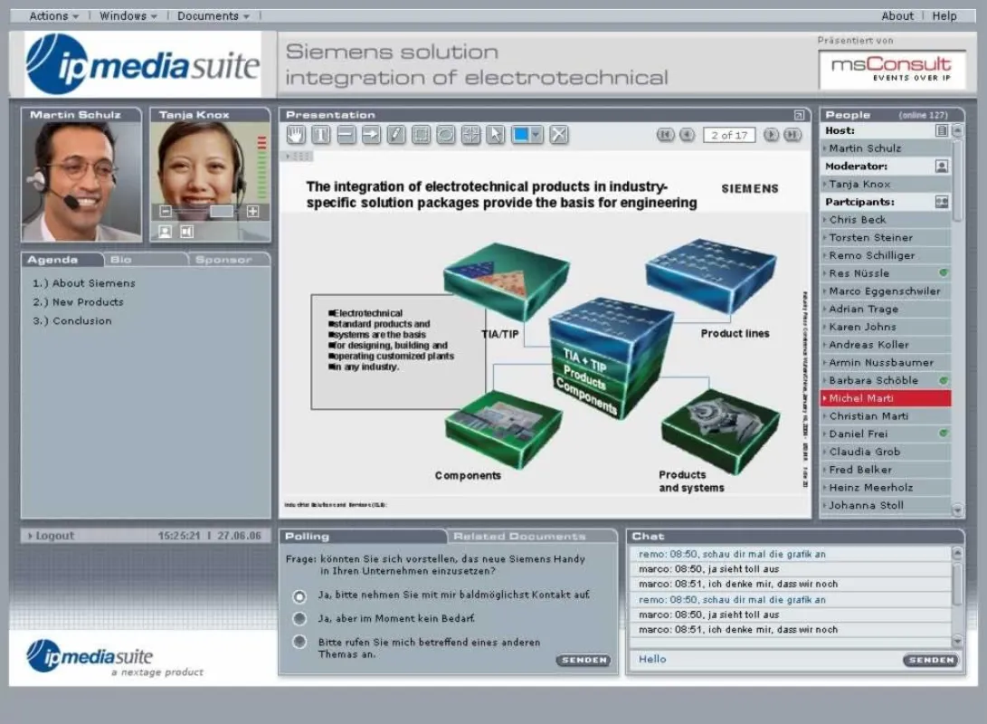 Screenshot einer Online-Konferenz