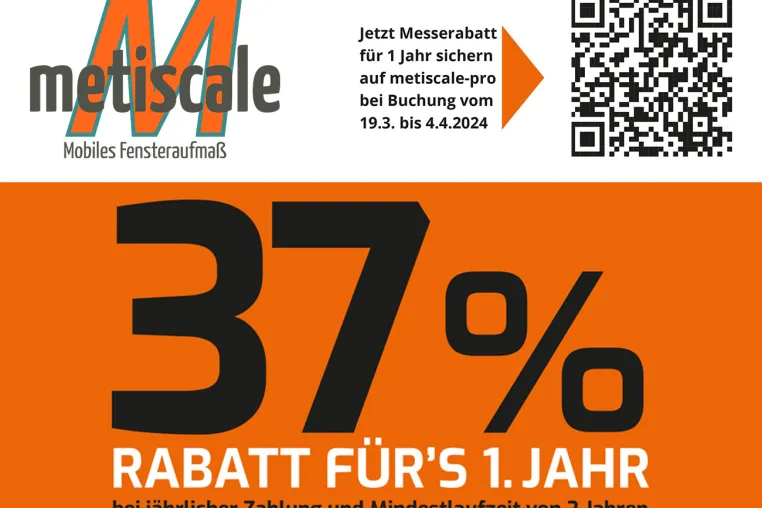 metiscale gibt Messerabatt auf Fensteraufmaß-App Bild: metiscale gibt Messerabatt auf Fensteraufmaß-App