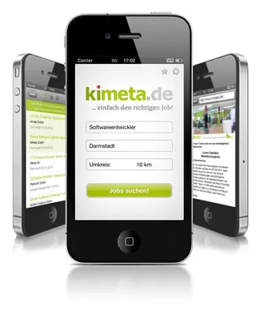 Kimeta launcht App für die mobile Jobsuche Bild: Kimeta launcht App für die mobile Jobsuche
