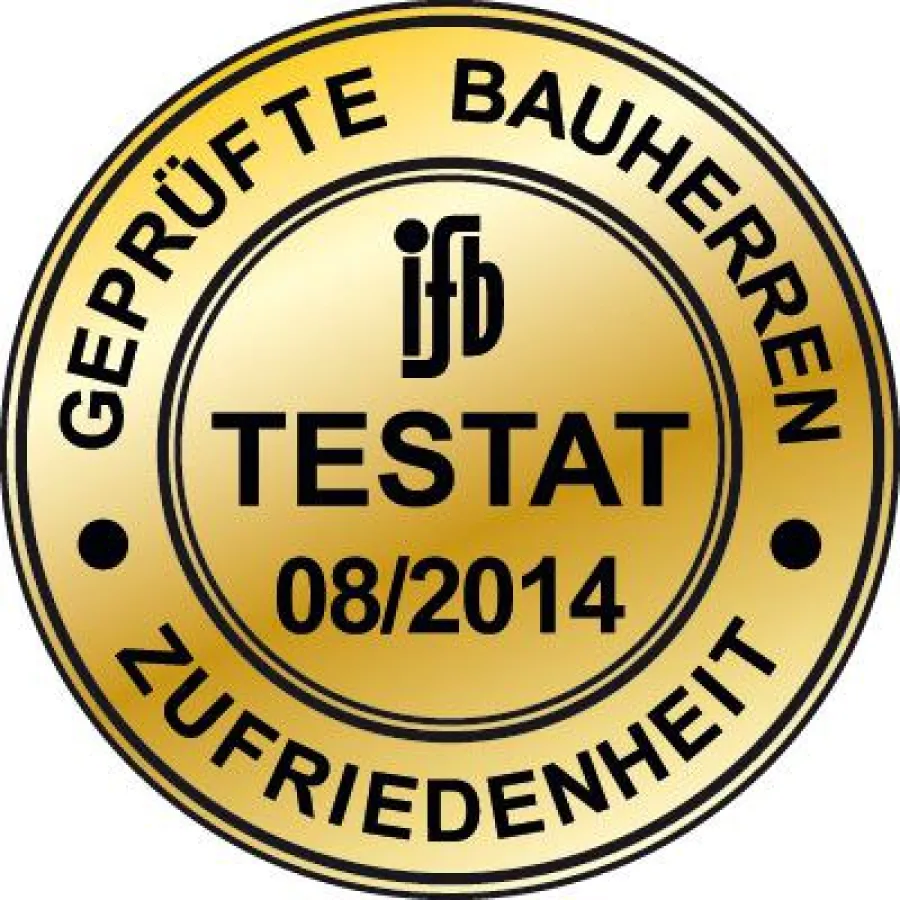 Geprüfte Bauherrenzufriedenheit 08/2014