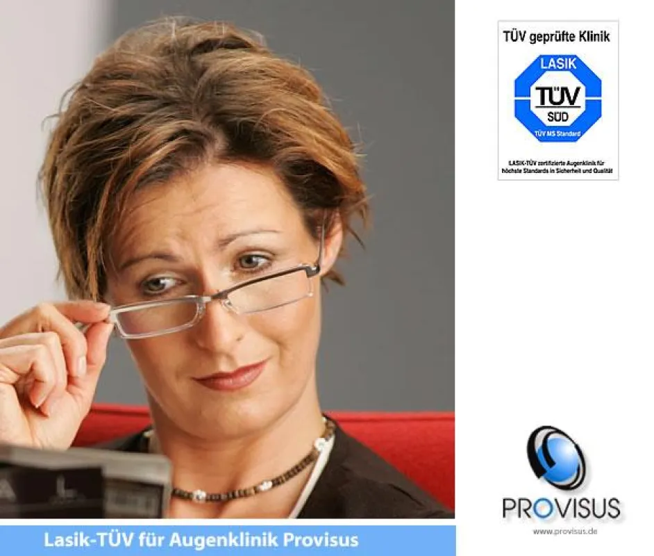 Lasik-TÜV für Provisus Augenklinik - Gütesiegel für Sicherheit und Qualität