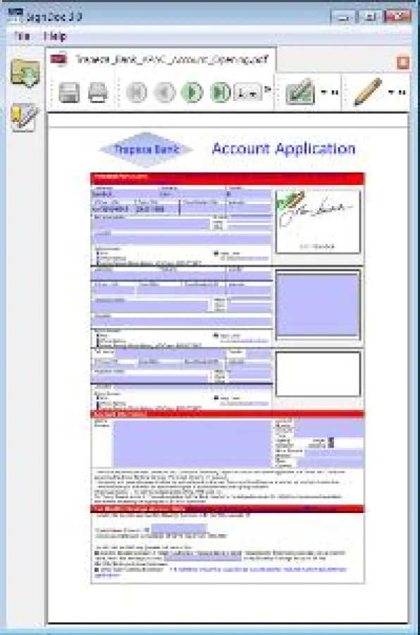 SignDoc für das Ausfüllen und elektronische Unterschreiben eines PDF-Dokuments