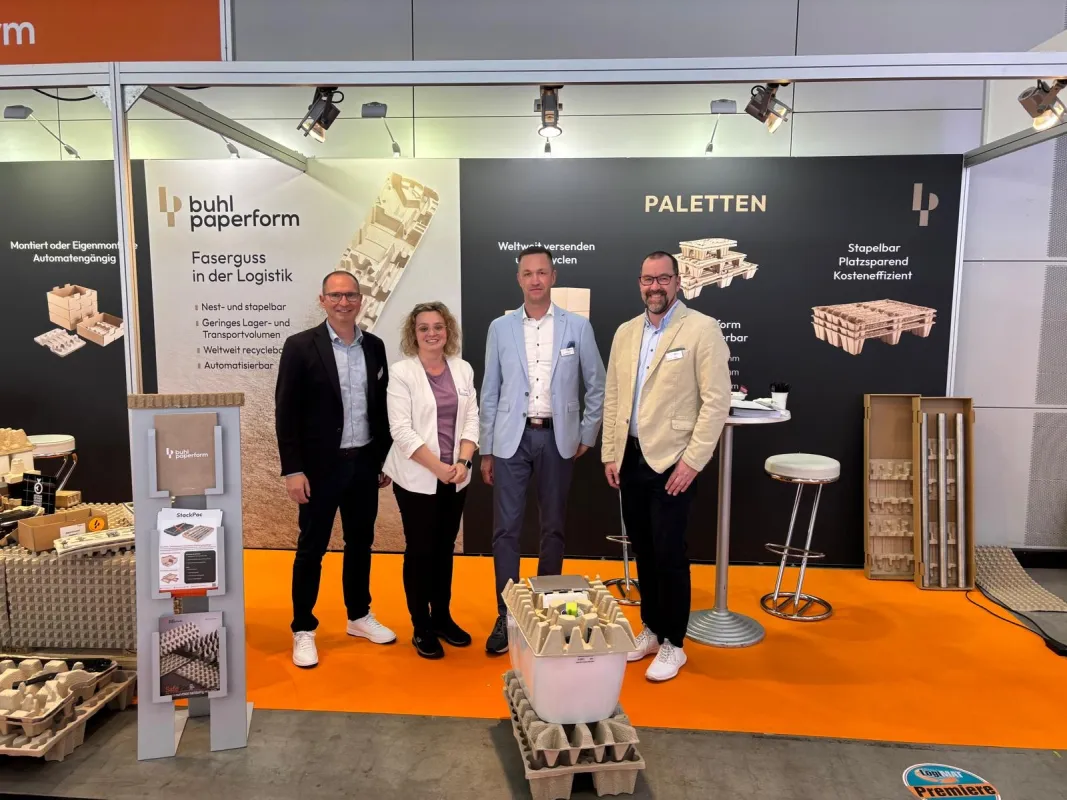 buhl-paperform GmbH auf der Logimat Fasergusshersteller (© buhl paperform GmbH)