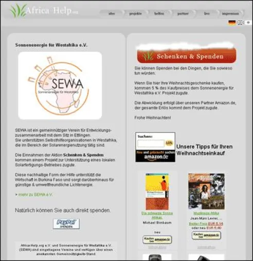 Bild: Schenken & Spenden für nachhaltige Hilfe in Afrika