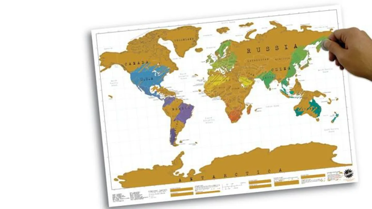Weltkarte zum Rubbeln - Scratch Map von luckies