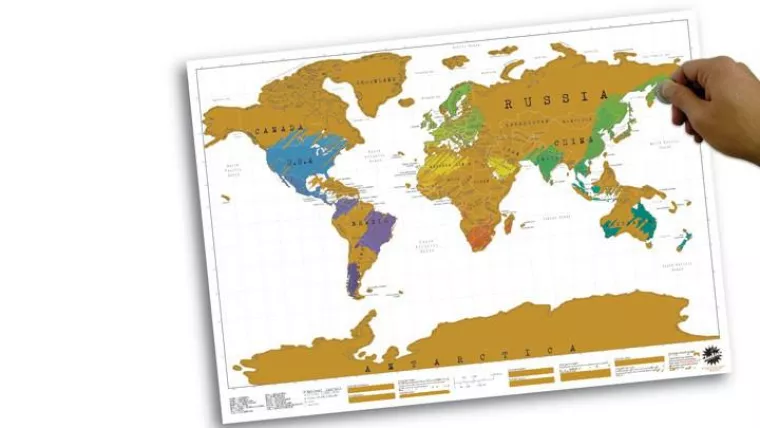 Bild: Scratch Map Weltkarte neu im Red Dot Shop