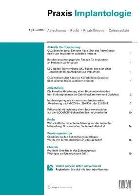 Bild: „Praxis Implantologie“ – jetzt neu für Implantologen und Prothetiker