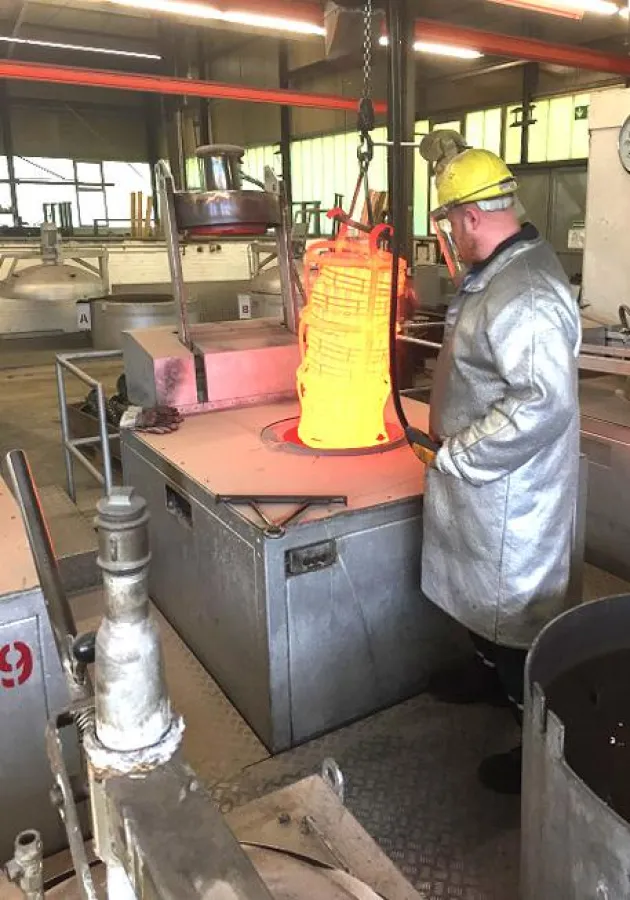 SCHWING Wirbelbett-Wärmebehandlungssystem bei Wiechmann, Foto: SCHWING Technologies