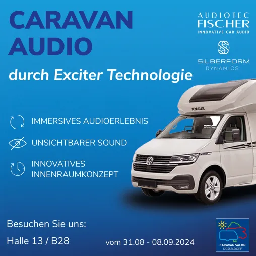 Silberform & Audiotec Fischer präsentieren unsichtbares Soundsystem für Reisemobile / Caravan Salon Düsseldorf Bild: Silberform & Audiotec Fischer präsentieren unsichtbares Soundsystem für Reisemobile / Caravan Salon Düsseldorf