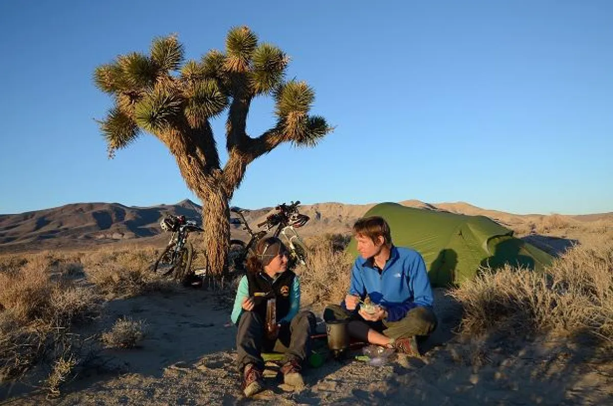 Camp in Death Valley