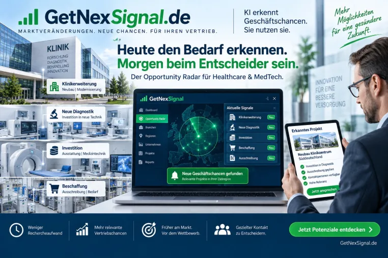 MedTech-Vertrieb: Neue Beschaffungschancen erkennen, bevor sie zur klassischen Vertriebssuche werden Bild: MedTech-Vertrieb: Neue Beschaffungschancen erkennen, bevor sie zur klassischen Vertriebssuche werden