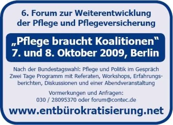 Bild: "Pflege braucht Koalitionen" - 6. Forum zur Weiterentwicklung der Pflege & Pflegeversicherung