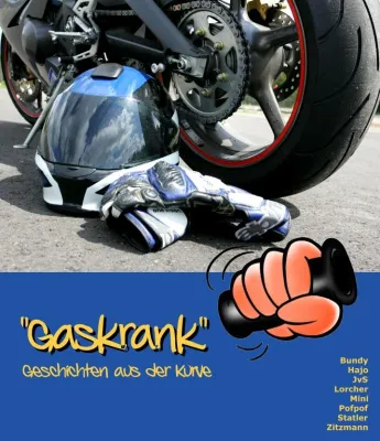 Bild: “Gaskrank” unterstützt  RIDERS for Health mit einem Euro pro Buch