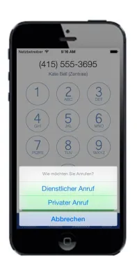 Bild: Per Smartphone geschäftlich telefonieren – mit einer Dialer App zur Mobilfunkintegration