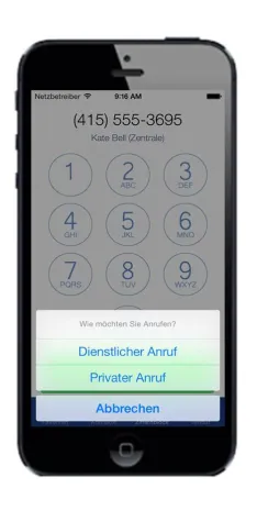 Bild: Per Smartphone geschäftlich telefonieren – mit einer Dialer App zur Mobilfunkintegration