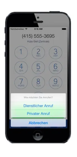 Bild: Per Smartphone geschäftlich telefonieren – mit einer Dialer App zur Mobilfunkintegration