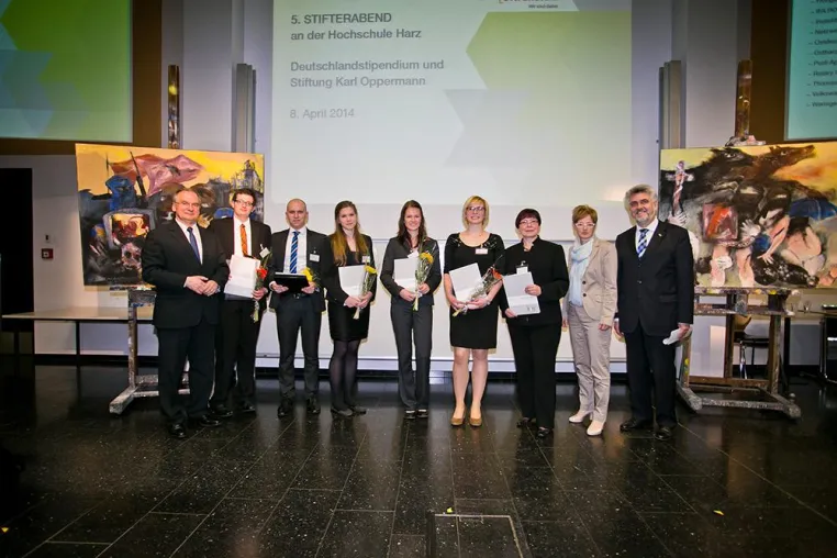 Bild: 5. Stifterabend an der Hochschule Harz vereint Stipendienvergabe und Erweiterung der Kunststiftung