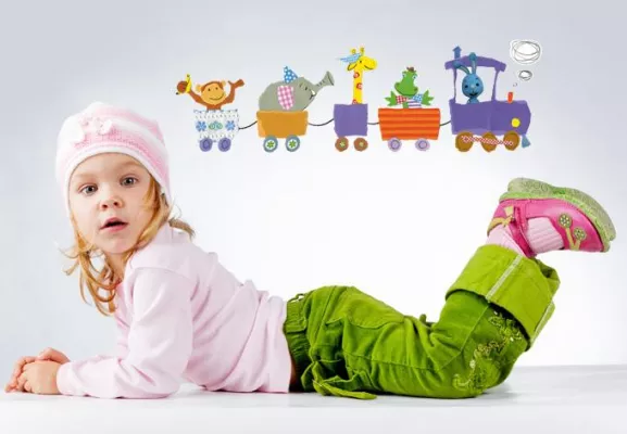 Bild: Wandtattoo KiKANiNCHEN – der blaue TV-Star vom Kinderkanal als Wanddekoration