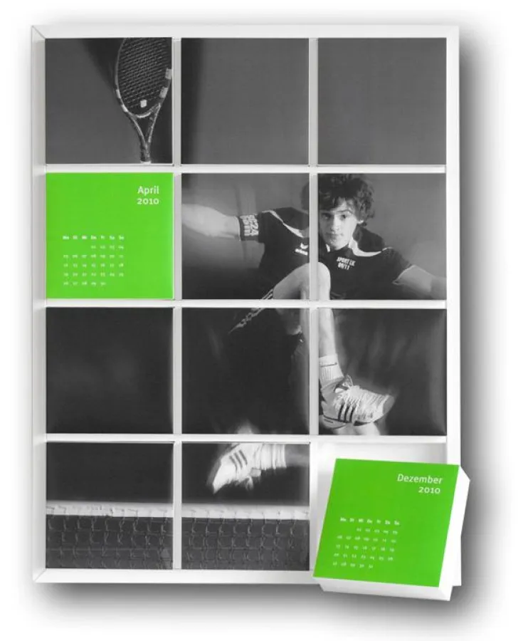 100.000 Besucher auf der Internetseite dank ausgefalllener Produkte wie ein Mosaik-Fotokalender, der online gestaltet werden kann.