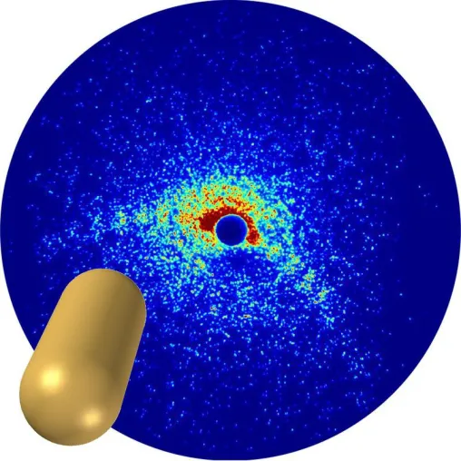 Bild: Erstmals freie Nanoteilchen mit hochintensiver Laserquelle im Laborexperiment abgebildet