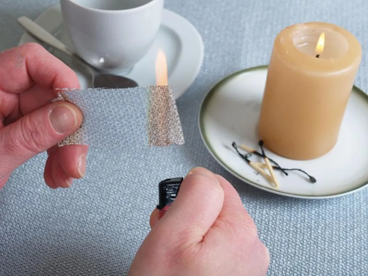 nowetex ® Textilprodukte sind nicht brennbar