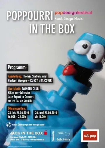 Bild: JACK IN THE BOX präsentiert die Ausstellung „poppourri“ auf dem popdesignfestival Ehrenfeld
