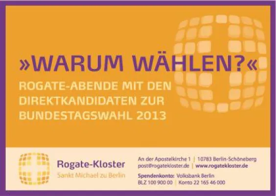Bild: Berliner Rogate-Abende zur Bundestagswahl 2013: “Warum wählen?