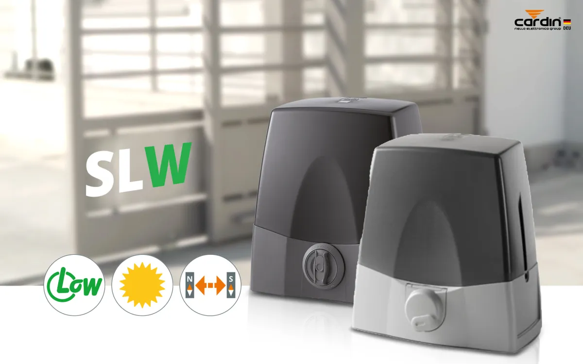 Die neuen energieeffizienten und nachhaltigen SLW Schiebetor-Antriebe von CARDIN (© CARDIN Deutschland (BKH Sicherheitstechnik GmbH & Co. KG))