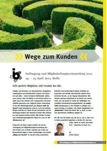 bbi - Fachtagung und Mitgliederhauptversammlung Bild: bbi - Fachtagung und Mitgliederhauptversammlung