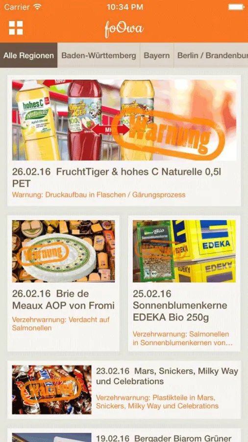 foOwa - neue App warnt automatisch vor gefährlichen Lebensmitteln