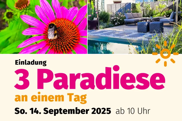 Bild: 3 Paradiese an einem Tag - Gärten mit Naturpools in Bobenheim, Frankenthal, Bürstadt
