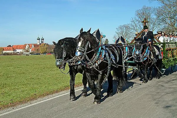 Bild: Traditionelle Leonhardifahrt in Benediktbeuern am 9. November 2014