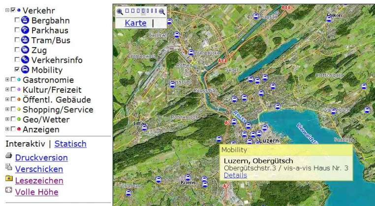 Bild: Mobility Standorte auf map.search.ch