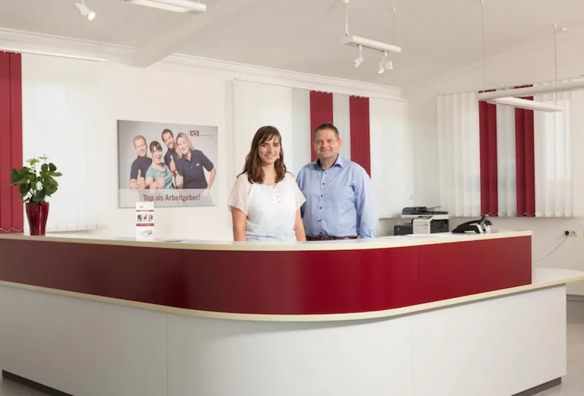 das ics-Team vor Ort: Christina Gulde und Thomas Kretzer