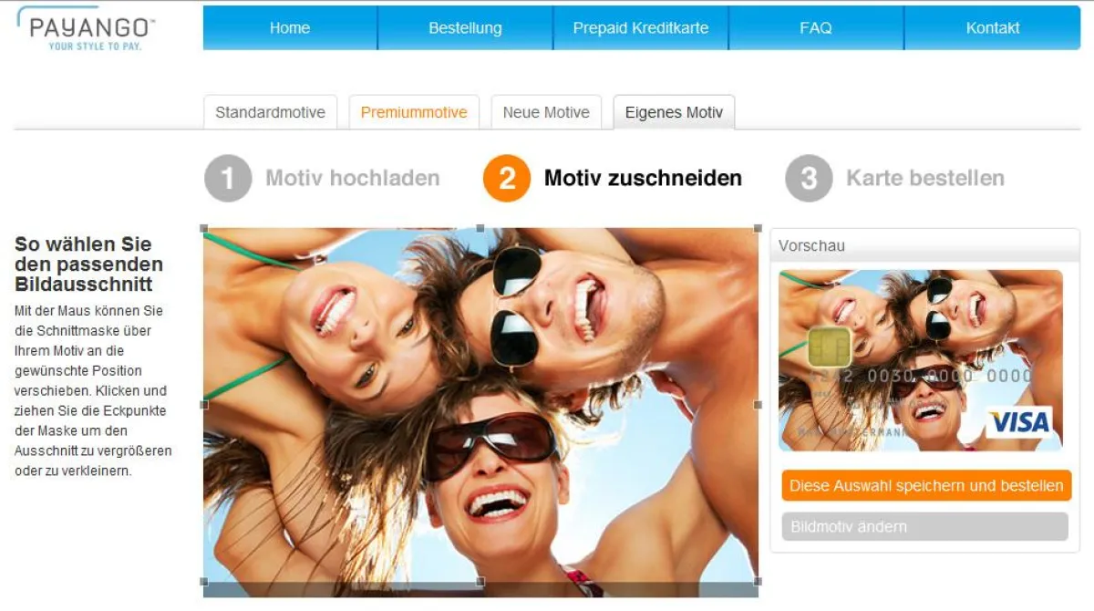 Neue Upload-Funktion auf der PAYANGO Homepage