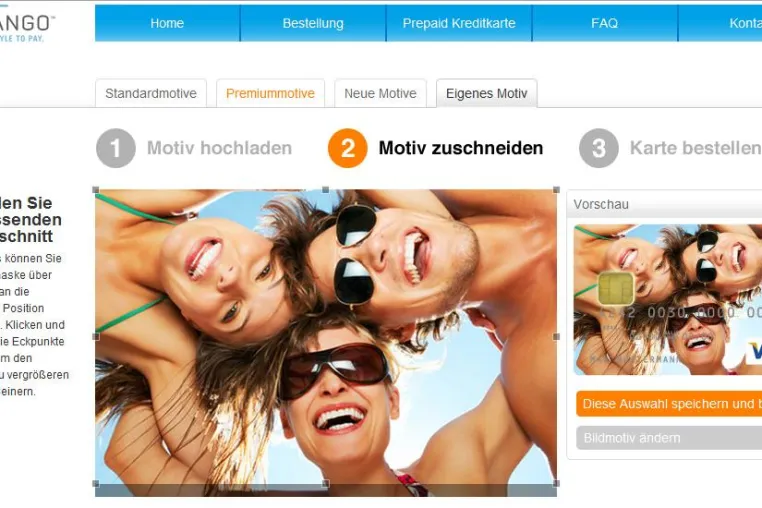 Bild: PAYANGO integriert Upload-Tool für individuelle Motive
