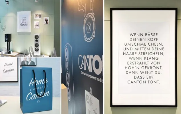 Bild: PINK CARROTS entwickelte für die Messe „High End“ einen persönlichen Auftritt der Traditionsmarke CANTON