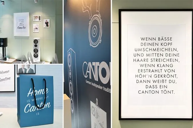 Bild: PINK CARROTS entwickelte für die Messe „High End“ einen persönlichen Auftritt der Traditionsmarke CANTON