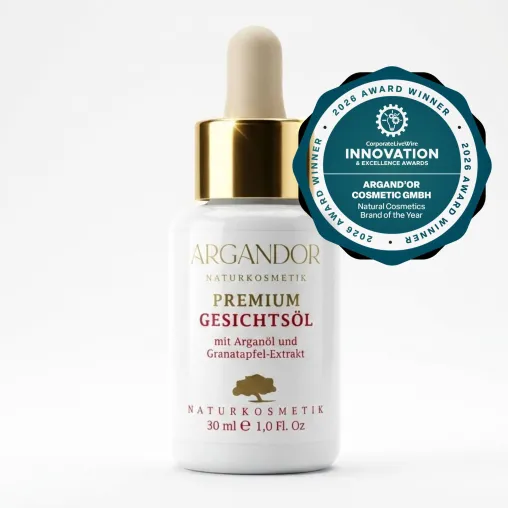 Argandor Cosmetic erneut ausgezeichnet: „Natural Cosmetic Brand of the Year 2026“ Bild: Argandor Cosmetic erneut ausgezeichnet: „Natural Cosmetic Brand of the Year 2026“