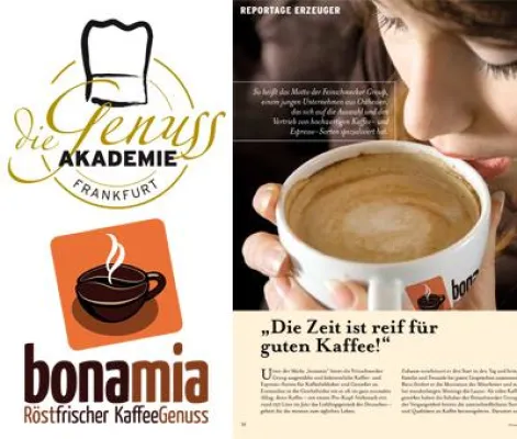 Kooperation Feinschmecker Group & Genussakademie Frankfurt: bonamia Kaffee jetzt auch in der Genussakademie Bild: Kooperation Feinschmecker Group & Genussakademie Frankfurt: bonamia Kaffee jetzt auch in der Genussakademie