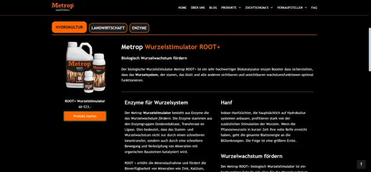 Bild: Wurzelsysteme stärken: Metrop's neue Formel für schnellere und tiefere Wurzelbildung