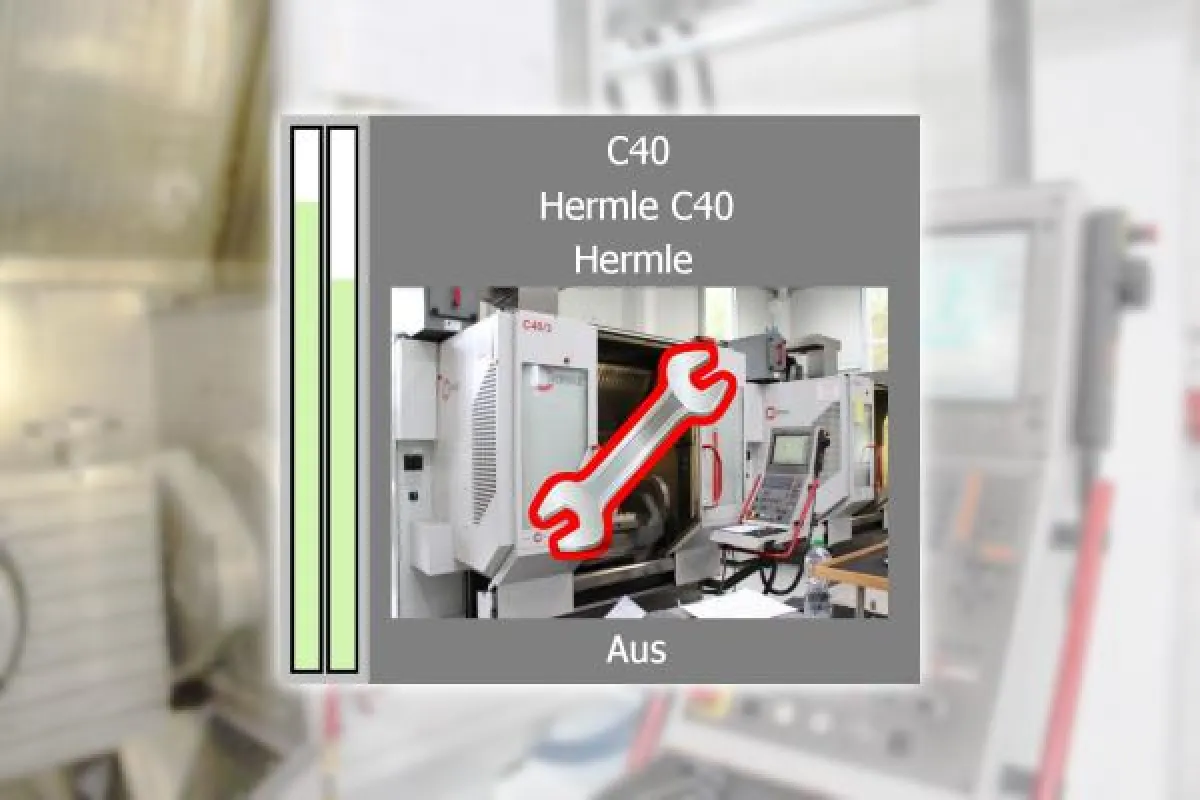 Maschinenwartungen im Produktionsleitstand visualisiert