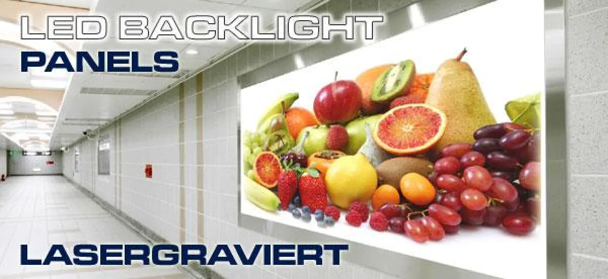 LED Backlight-Panels mit Lasergravur