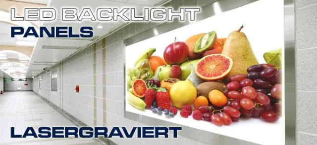 Bild: LED Backlight Panels – Lasergraviert
