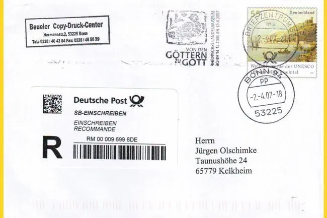 Das neue SB-Einschreiben und die Postgeschichte der Postpoints - moderne Postgeschichte Bild: Das neue SB-Einschreiben und die Postgeschichte der Postpoints - moderne Postgeschichte